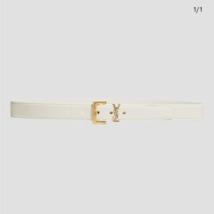 NEW Authentic Cream YSL Cassandre Belt